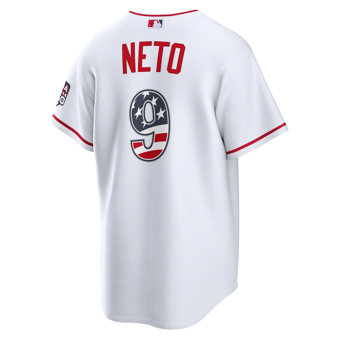 Los Angeles Angels Zach Neto Nike USA 250 Fourth of July Stadium Jersey - White MLB Team Jersey Baseball Fan Apparel