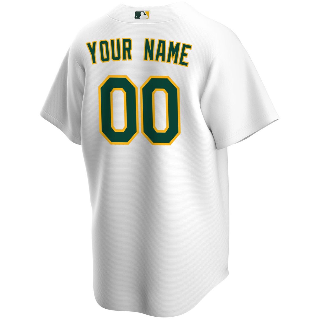Athletics Nike Home Replica Custom Jersey - White MLB Team Jersey Baseball Fan Apparel