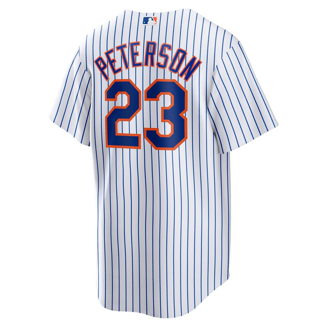 New York Mets David Peterson Nike Home Replica Jersey - White MLB Team Jersey Baseball Fan Apparel