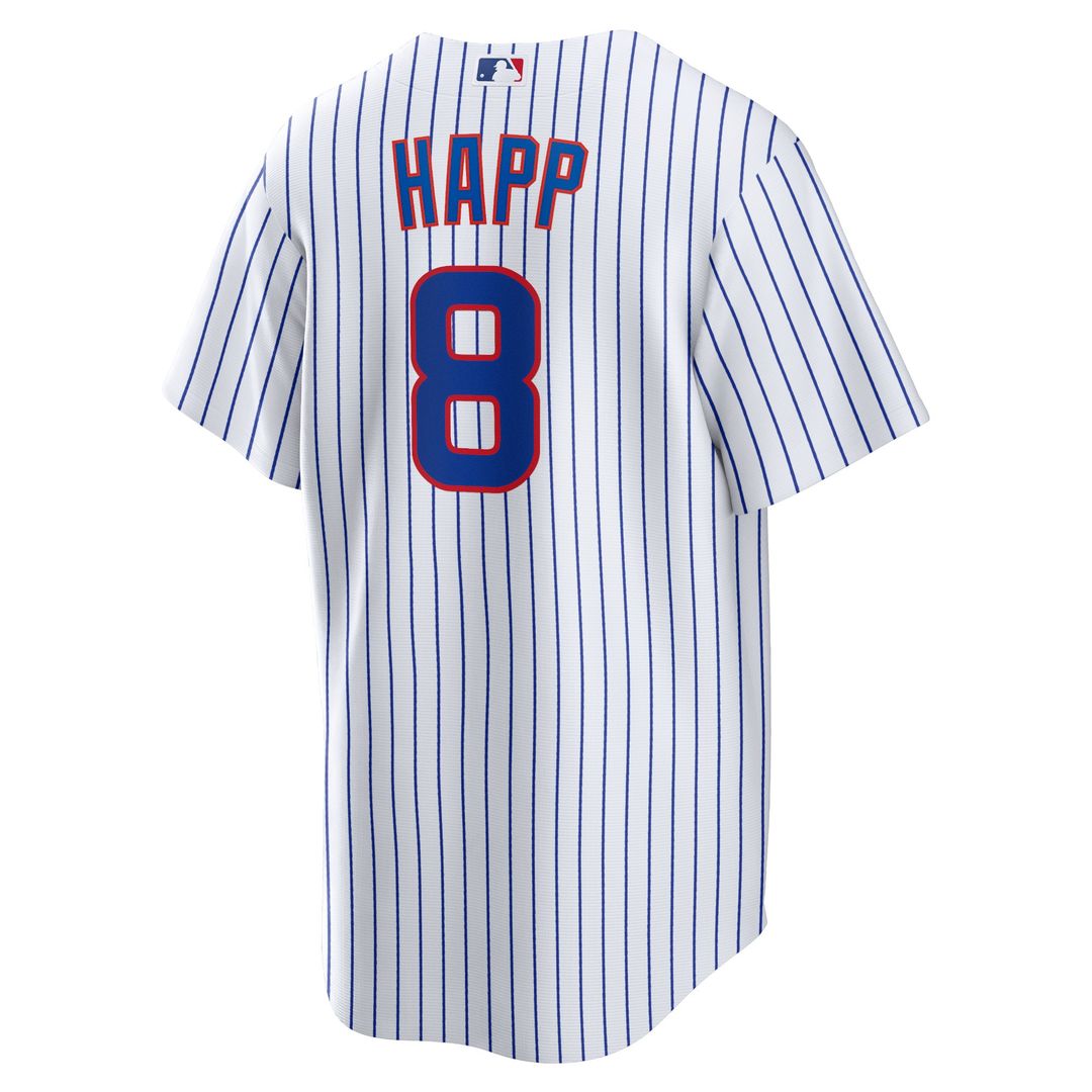 Chicago Cubs Ian Happ Nike Home Replica Jersey - White MLB Team Jersey Baseball Fan Apparel