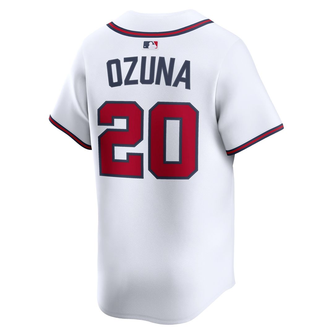 Atlanta Braves Marcell Ozuna Nike Home Limited Player Jersey - White MLB Team Jersey Baseball Fan Apparel