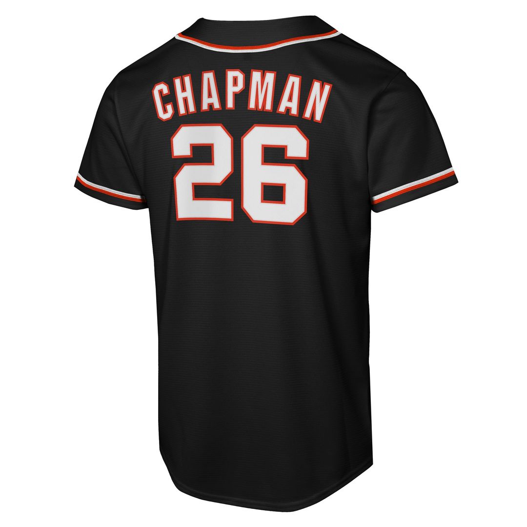San Francisco Giants Matt Chapman Nike Youth Fashion Replica Player Jersey - Black MLB Team Jersey Baseball Fan Apparel