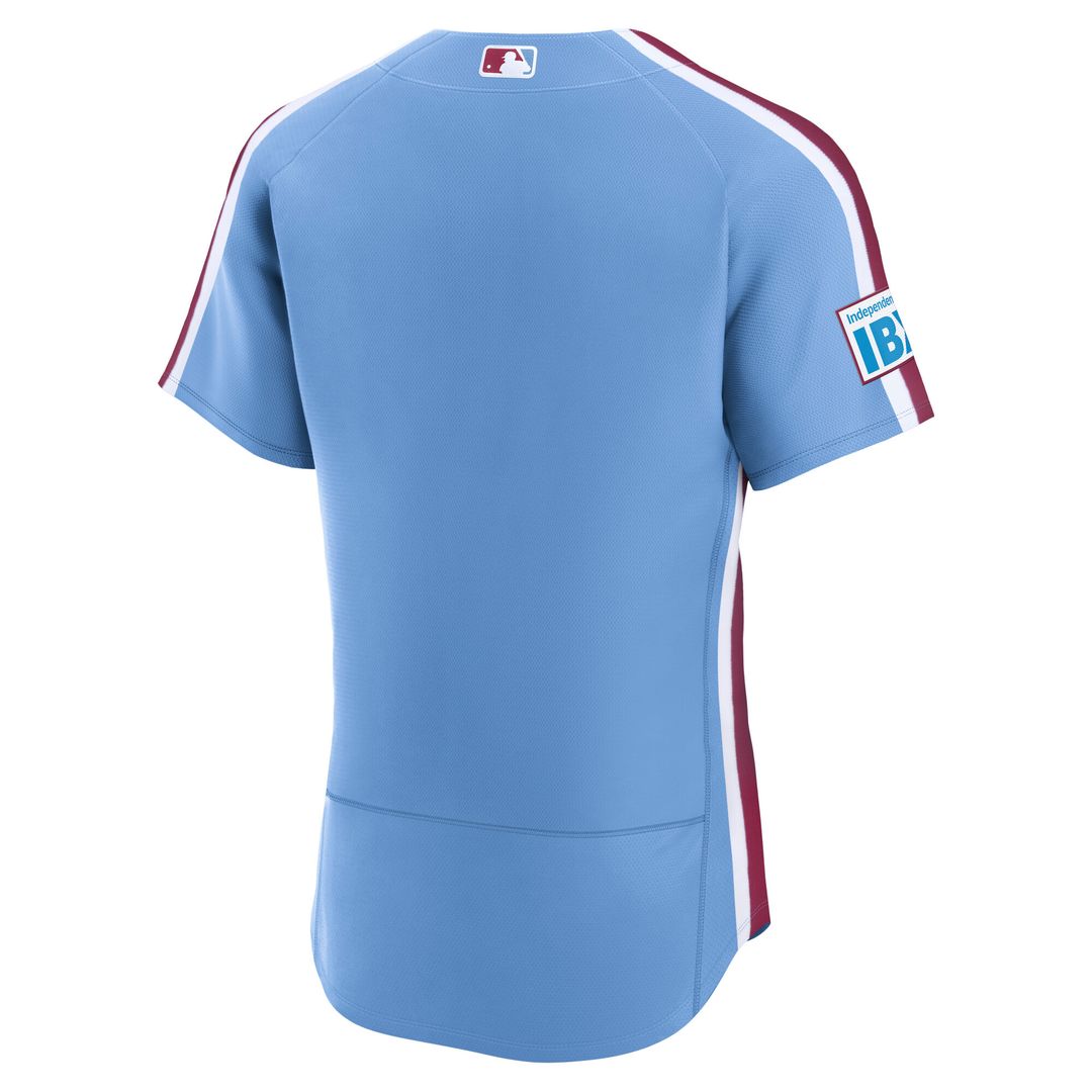 Philadelphia Phillies Nike Home Sponsor Patch Authentic Jersey - White MLB Team Jersey Baseball Fan Apparel