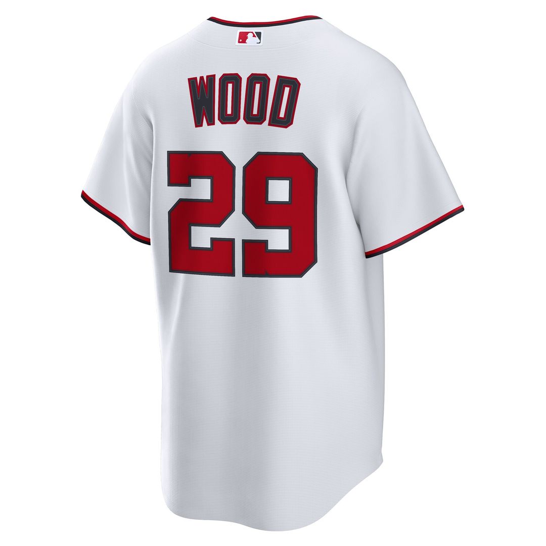 Washington Nationals James Wood Nike Home Replica Jersey - White MLB Team Jersey Baseball Fan Apparel