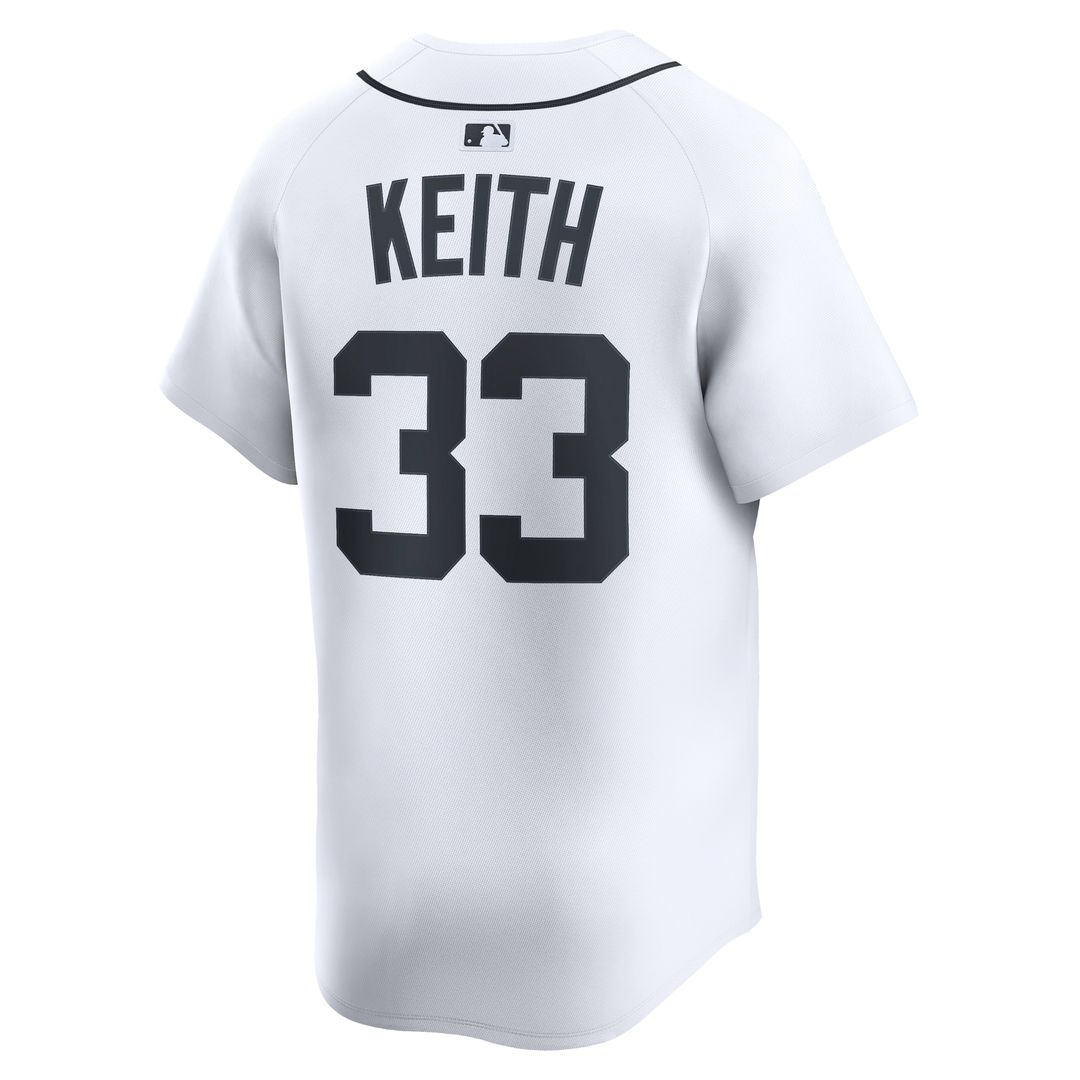 Detroit Tigers Colt Keith Nike Home Limited Player Jersey - White MLB Team Jersey Baseball Fan Apparel