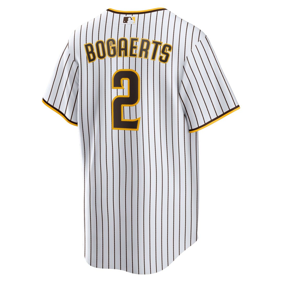 San Diego Padres Xander Bogaerts Nike Home Official Replica Player Jersey - White/Brown MLB Team Jersey Baseball Fan Apparel