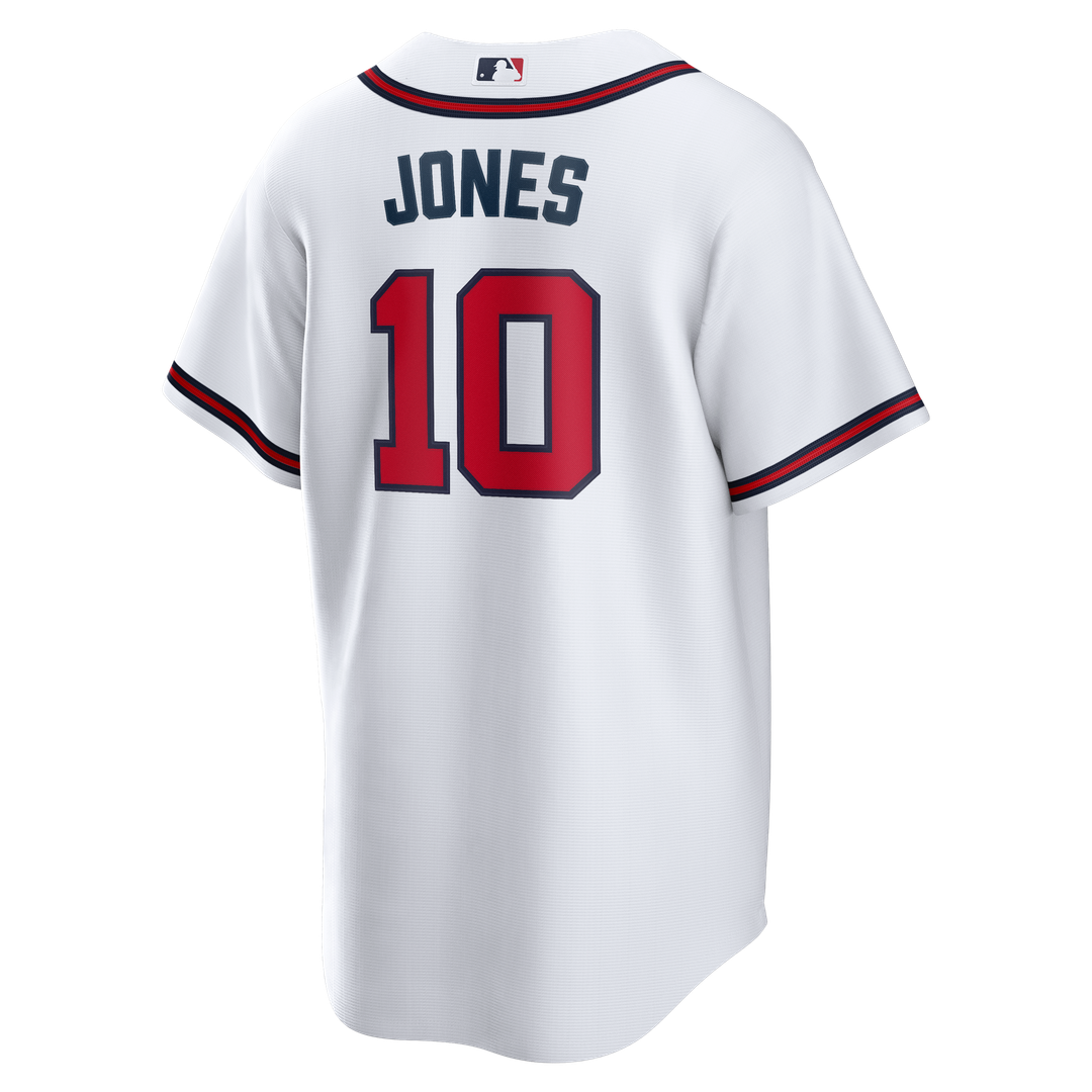 Atlanta Braves Chipper Jones Nike Home Retired Player Replica Jersey - White MLB Team Jersey Baseball Fan Apparel