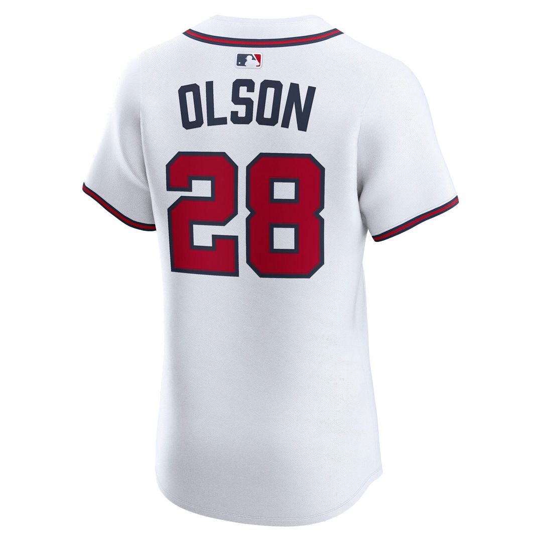 Atlanta Braves Matt Olson Nike Home Elite Player Jersey - White MLB Team Jersey Baseball Fan Apparel