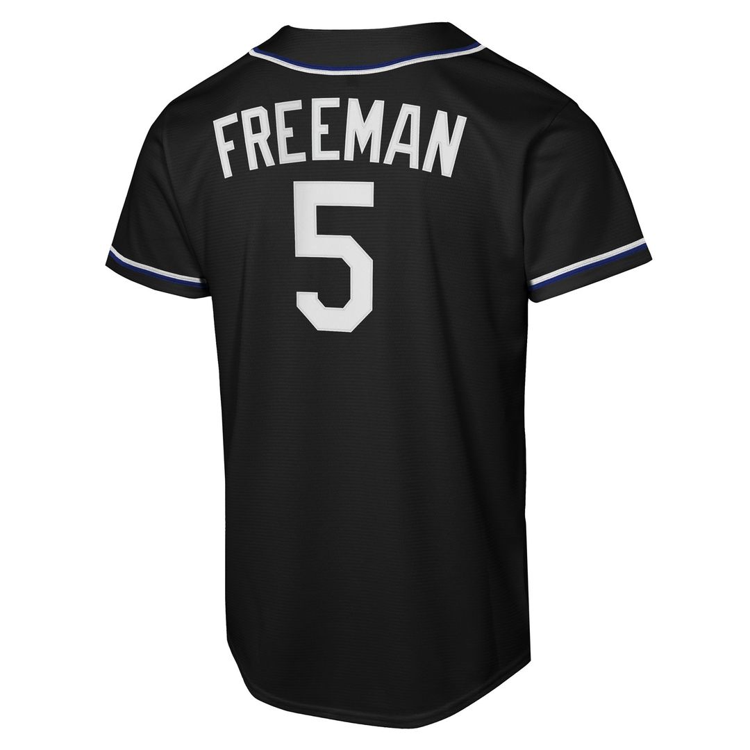 Los Angeles Dodgers Freddie Freeman Nike Youth Fashion Replica Player Jersey - Black MLB Team Jersey Baseball Fan Apparel
