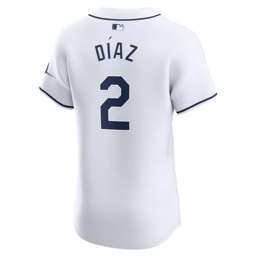Tampa Bay Rays Yandy Diaz Nike Home Elite Player Jersey - White MLB Team Jersey Baseball Fan Apparel
