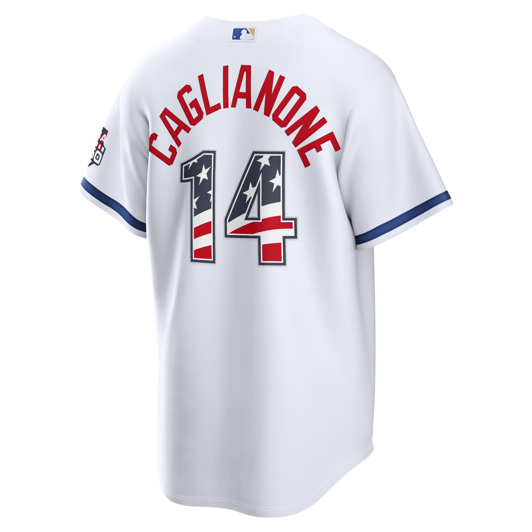 Kansas City Royals Jac Caglianone Nike USA 250 Fourth of July Home Stadium Jersey - White MLB Team Jersey Baseball Fan Apparel