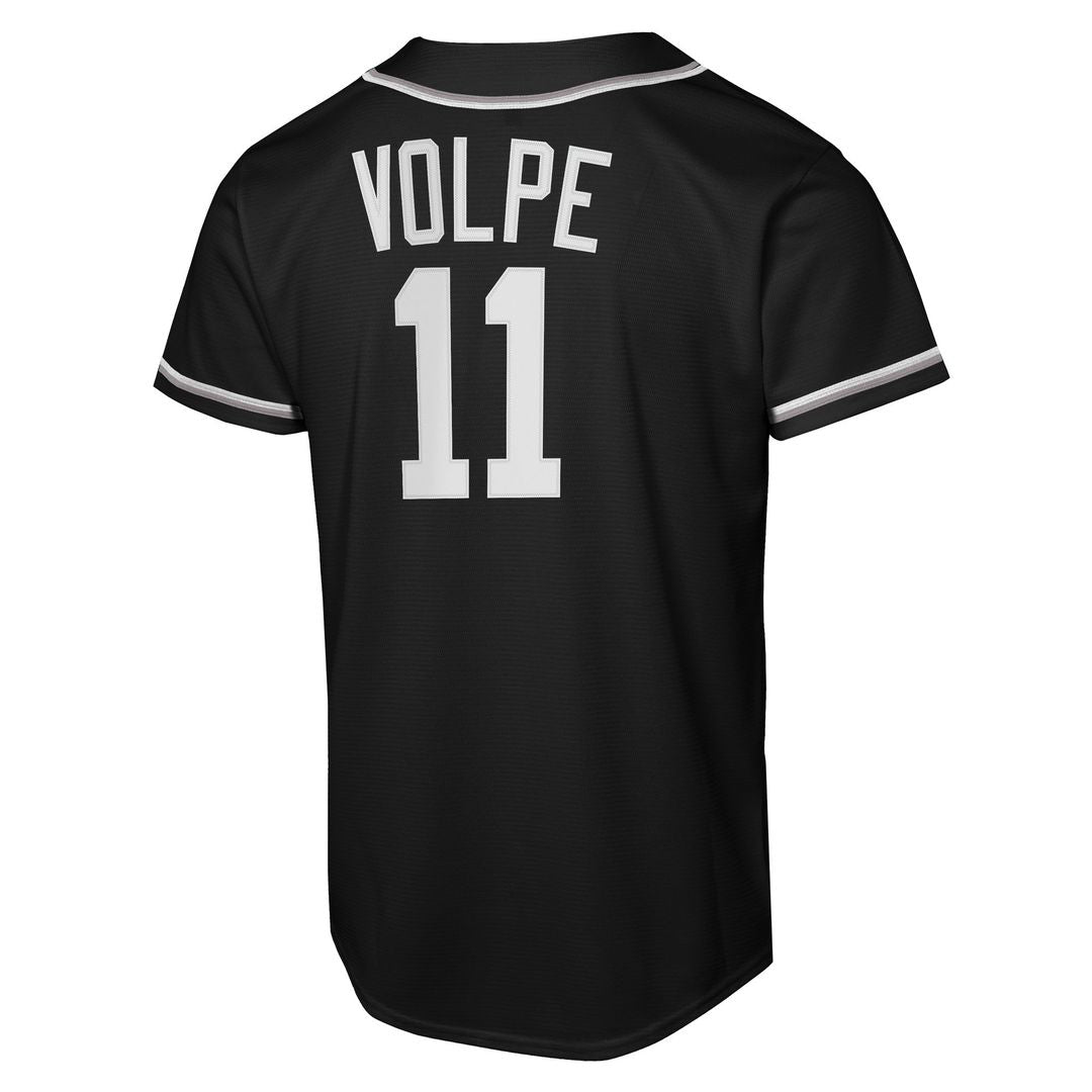 New York Yankees Anthony Volpe Nike Youth Fashion Replica Player Jersey - Black MLB Team Jersey Baseball Fan Apparel