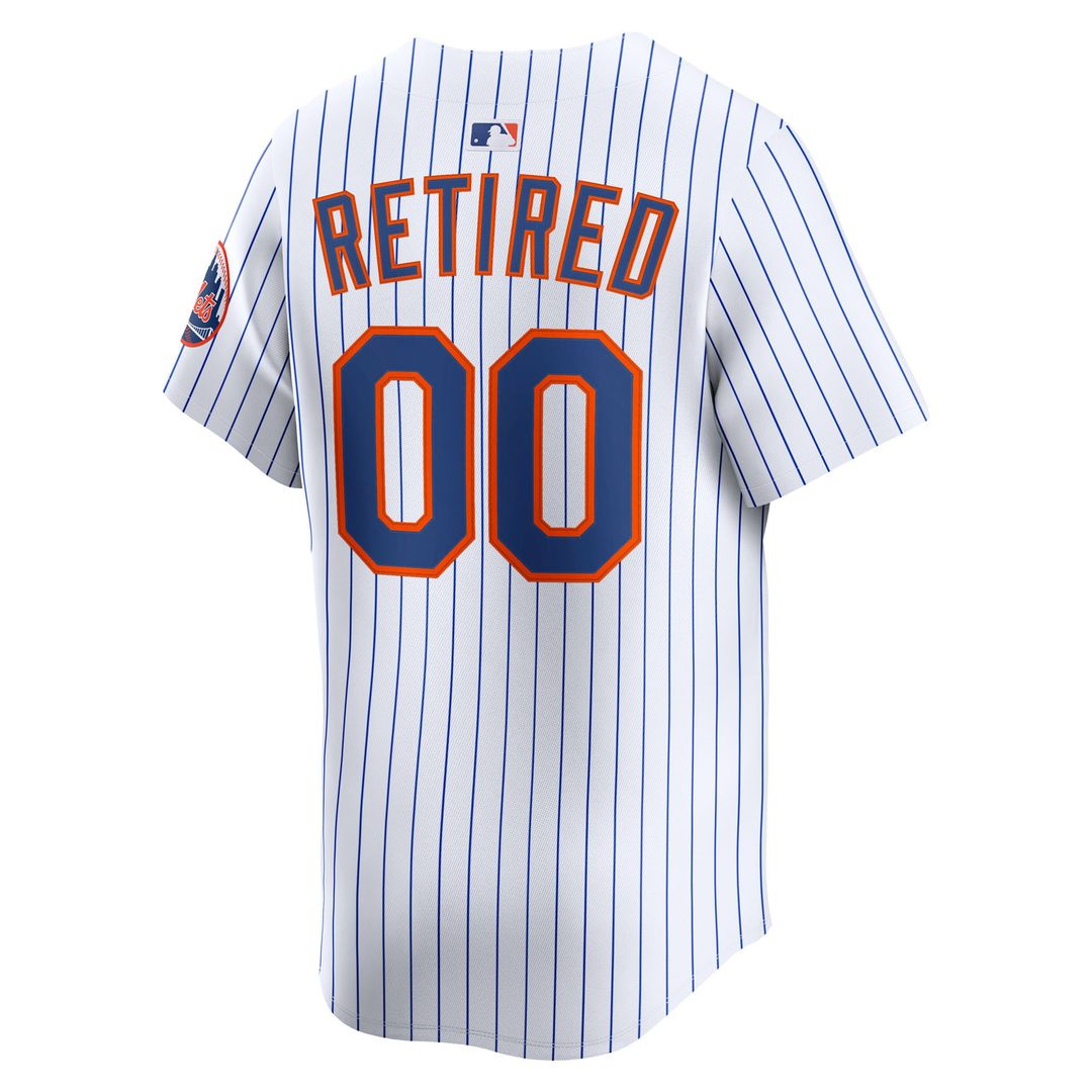 New York Mets Nike Home Limited Pick - A - Player Retired Roster Jersey - White MLB Team Jersey Baseball Fan Apparel