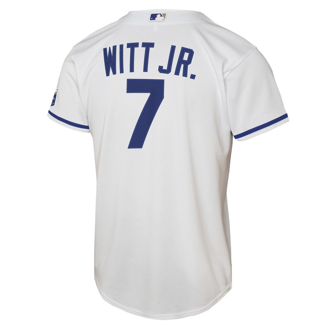 Kansas City Royals Bobby Witt Jr. Nike Youth Alternate Stadium Jersey - Light Blue MLB Team Jersey Baseball Fan Apparel