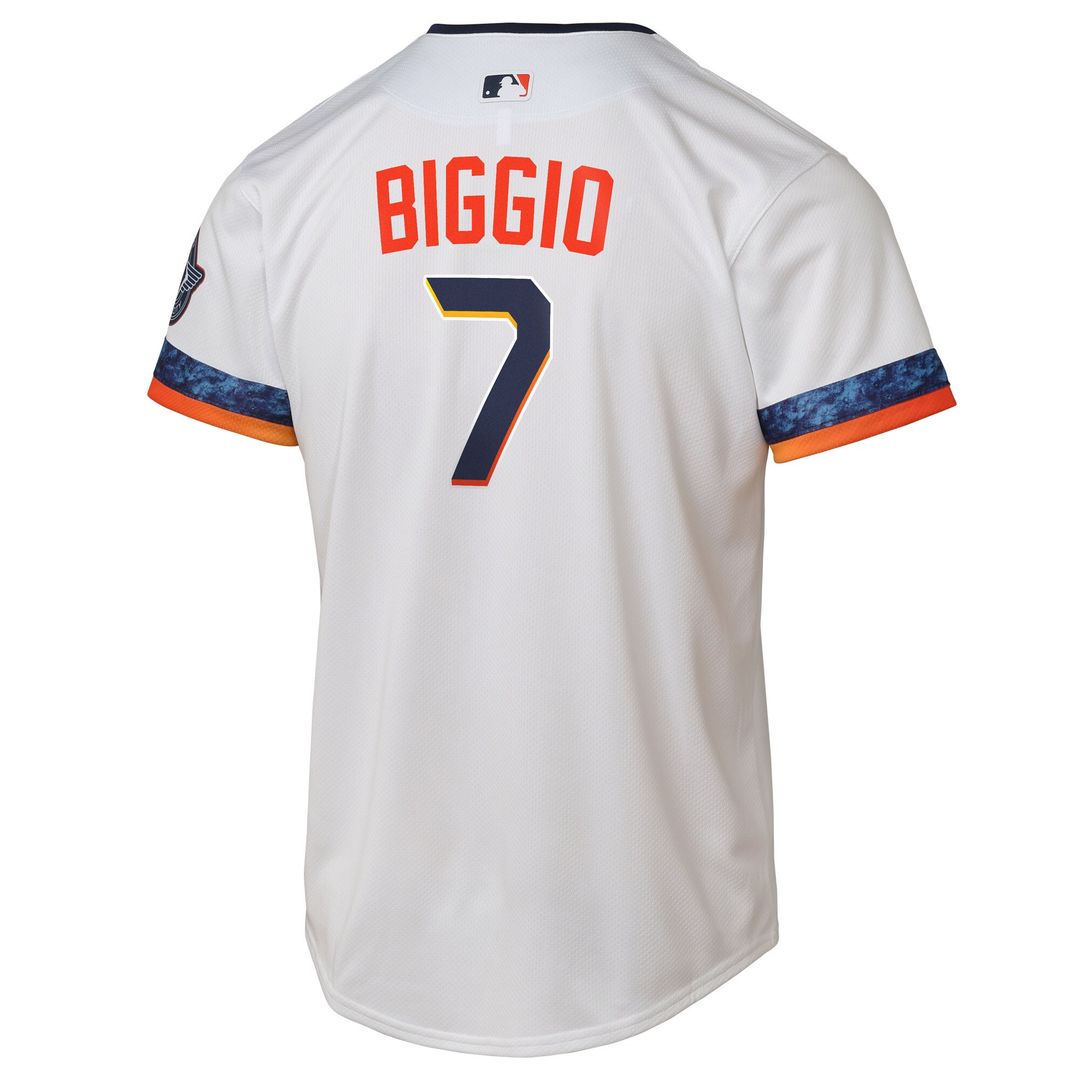 Houston Astros Craig Biggio Nike Youth 2025 City Connect Limited Player Jersey - White MLB Team Jersey Baseball Fan Apparel