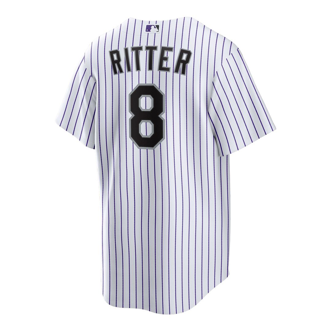Colorado Rockies Ryan Ritter Nike Home Replica Jersey - White MLB Team Jersey Baseball Fan Apparel