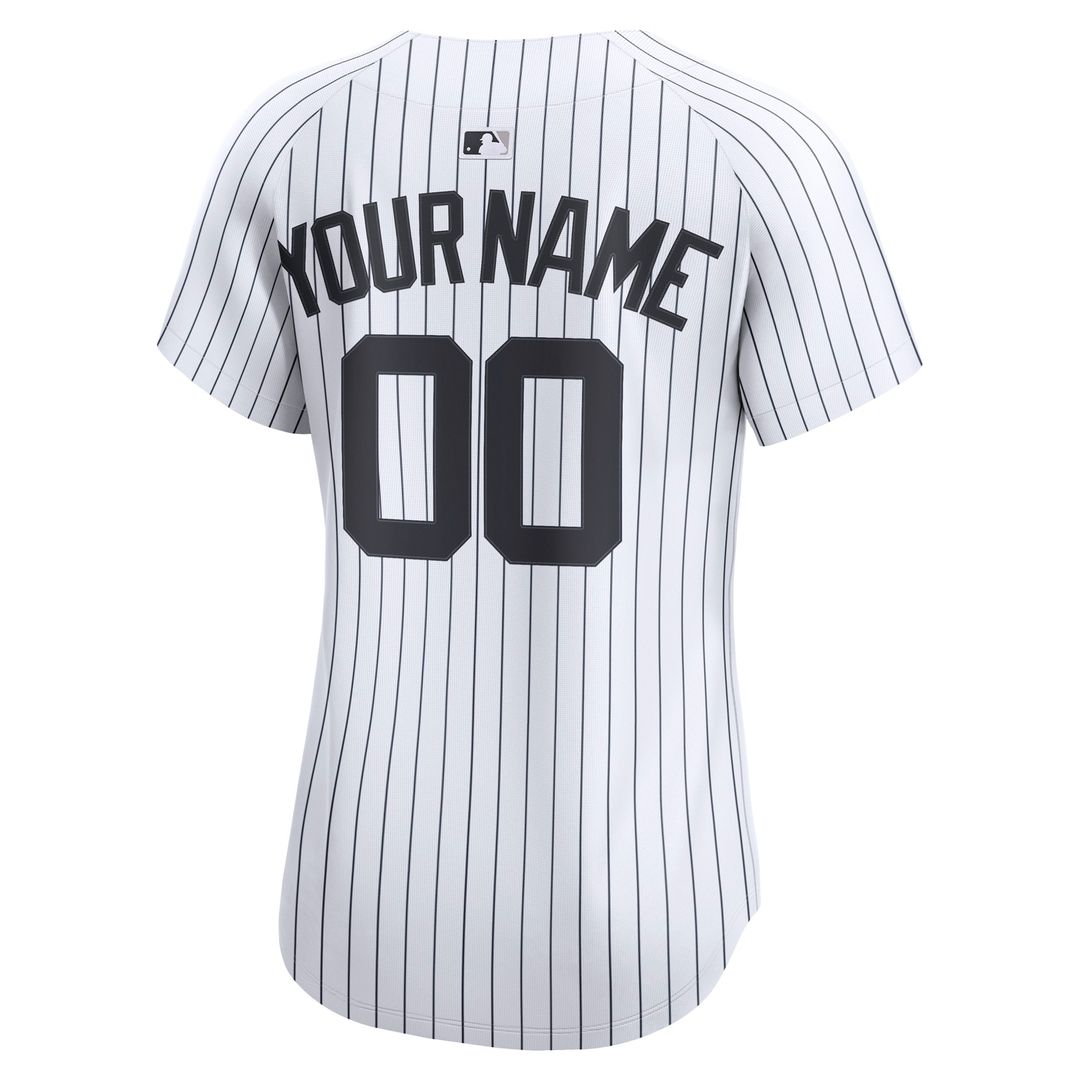 New York Yankees Nike Women's Home Limited Custom Jersey - White MLB Team Jersey Baseball Fan Apparel
