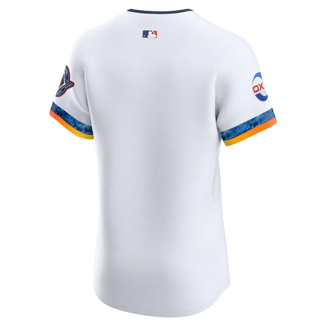 Houston Astros Nike 2025 City Connect Elite Jersey - White MLB Team Jersey Baseball Fan Apparel