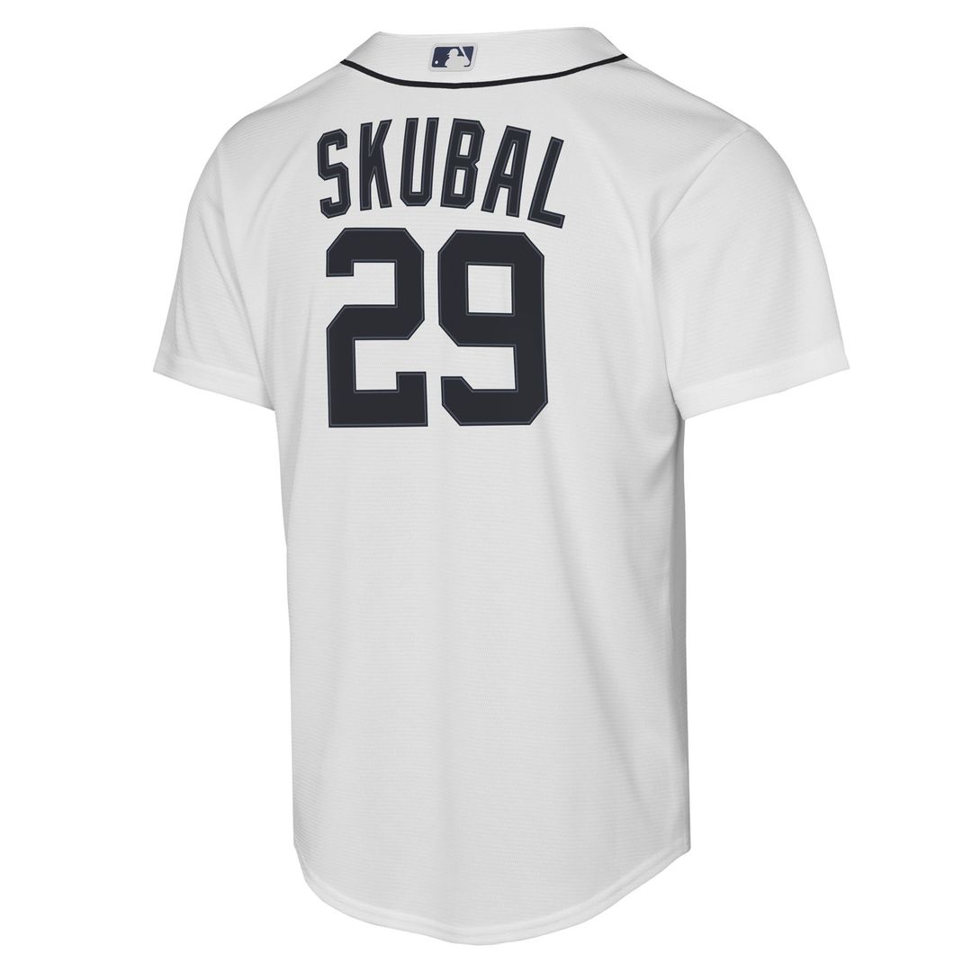 Detroit Tigers Tarik Skubal Nike Youth Home Replica Player Jersey - White MLB Team Jersey Baseball Fan Apparel