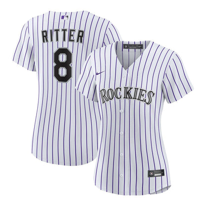 Colorado Rockies Ryan Ritter Nike Women's Home Replica Jersey - White MLB Team Jersey Baseball Fan Apparel