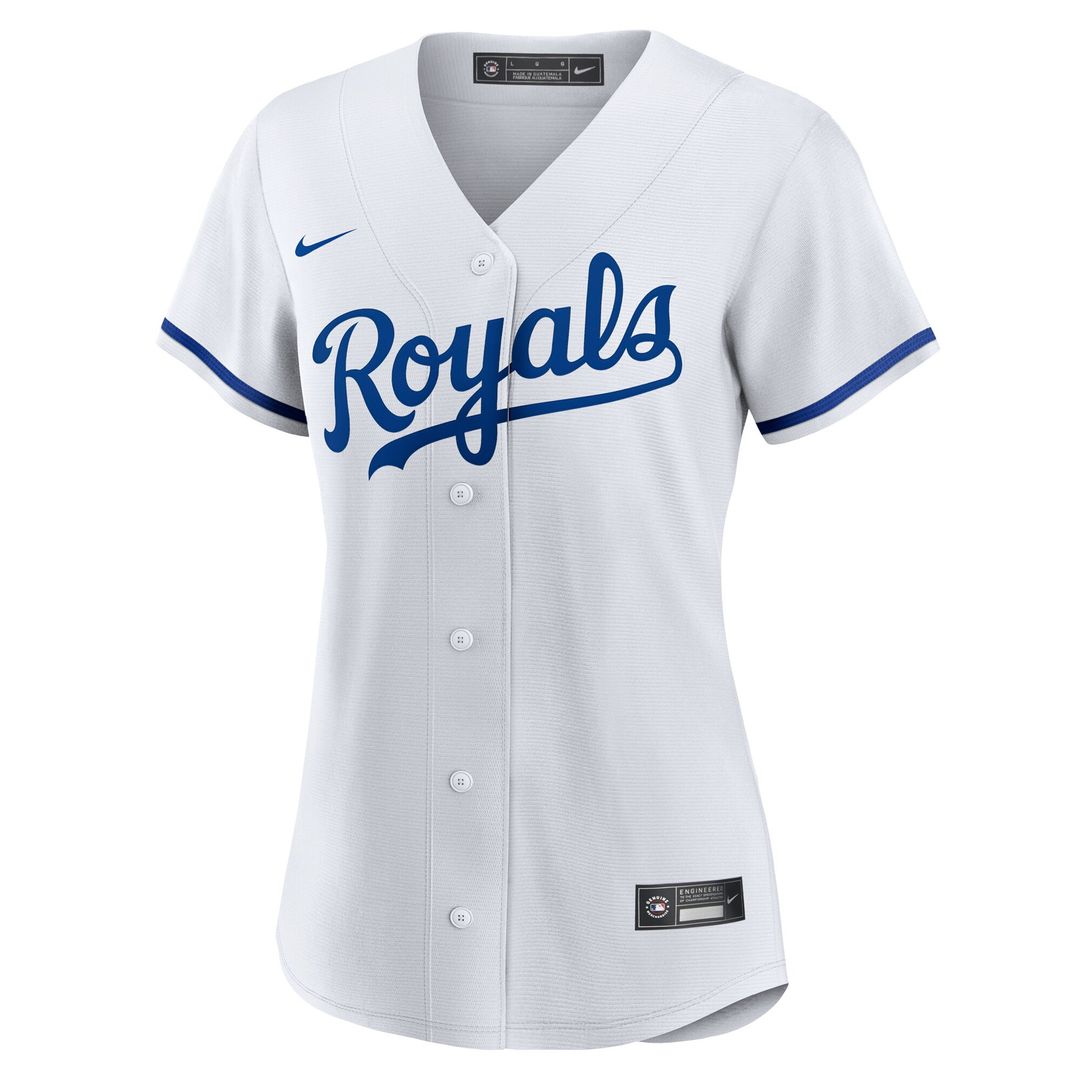 Kansas City Royals Maikel Garcia Nike Women's Home Replica Jersey - White MLB Team Jersey Baseball Fan Apparel