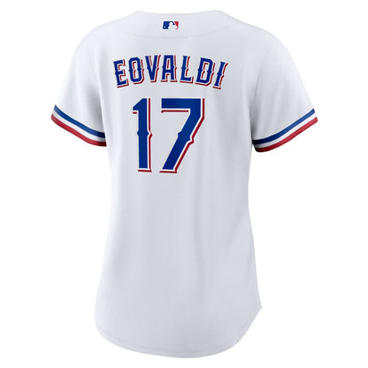 Texas Rangers Nathan Eovaldi Nike Women's Home Replica Jersey - White MLB Team Jersey Baseball Fan Apparel