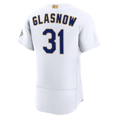 Los Angeles Dodgers Tyler Glasnow Nike 2026 Gold Collection Authentic Jersey - White MLB Team Jersey Baseball Fan Apparel