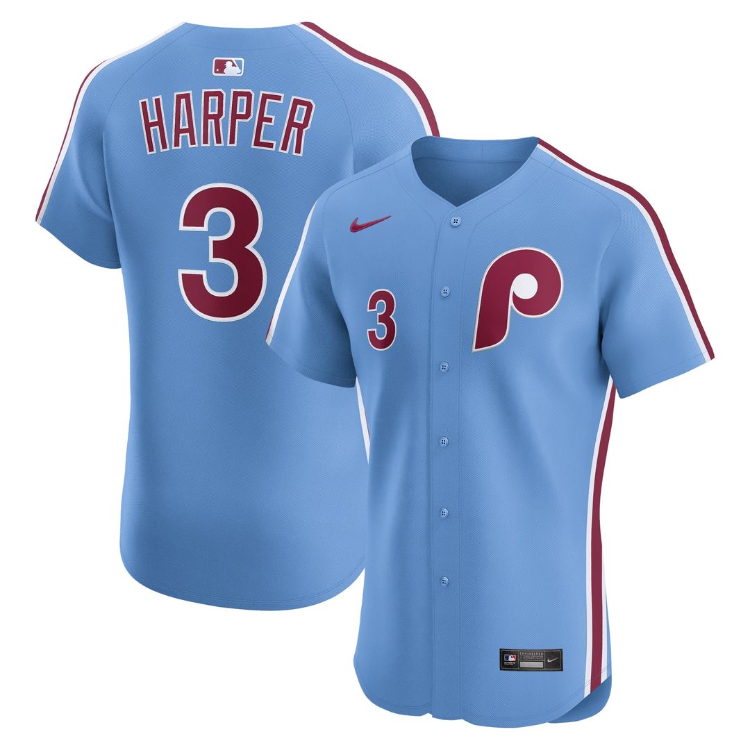 Philadelphia Phillies Bryce Harper Nike Home Elite Jersey - White MLB Team Jersey Baseball Fan Apparel