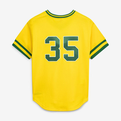 Athletics Rickey Henderson Mitchell & Ness Authentic Batting Practice Jersey - Yellow MLB Team Jersey Baseball Fan Apparel