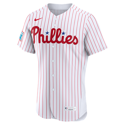 Philadelphia Phillies Bryce Harper Nike Home Authentic Sponsor Patch Jersey - White MLB Team Jersey Baseball Fan Apparel