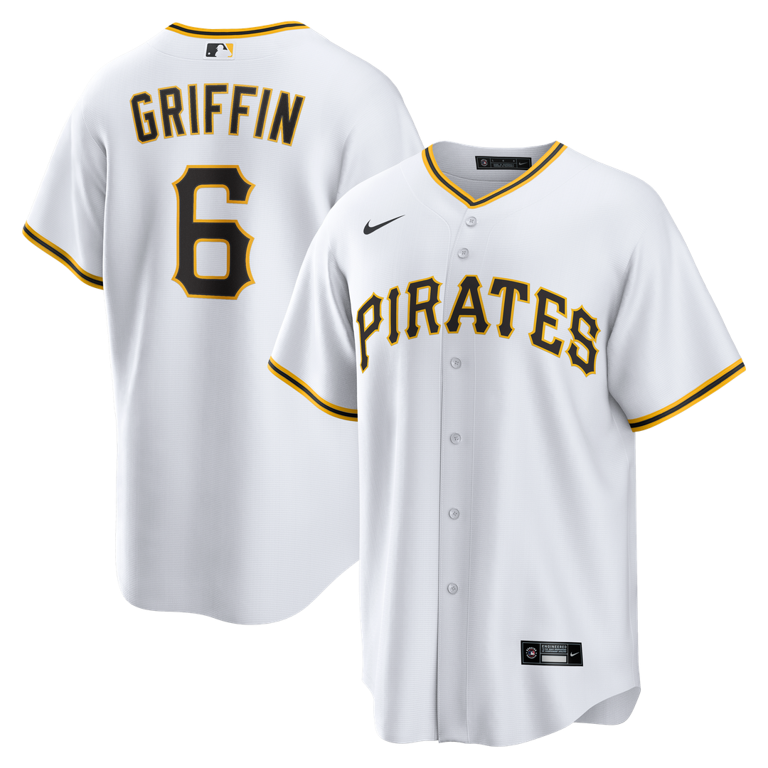 Pittsburgh Pirates Konnor Griffin Nike Home Replica Jersey - White MLB Team Jersey Baseball Fan Apparel