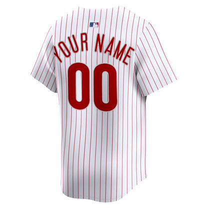 Philadelphia Phillies Nike Home Limited Custom Jersey - White MLB Team Jersey Baseball Fan Apparel