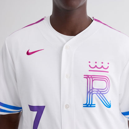 Kansas City Royals Bobby Witt Jr. Nike 2026 City Connect Stadium Jersey - White MLB Team Jersey Baseball Fan Apparel