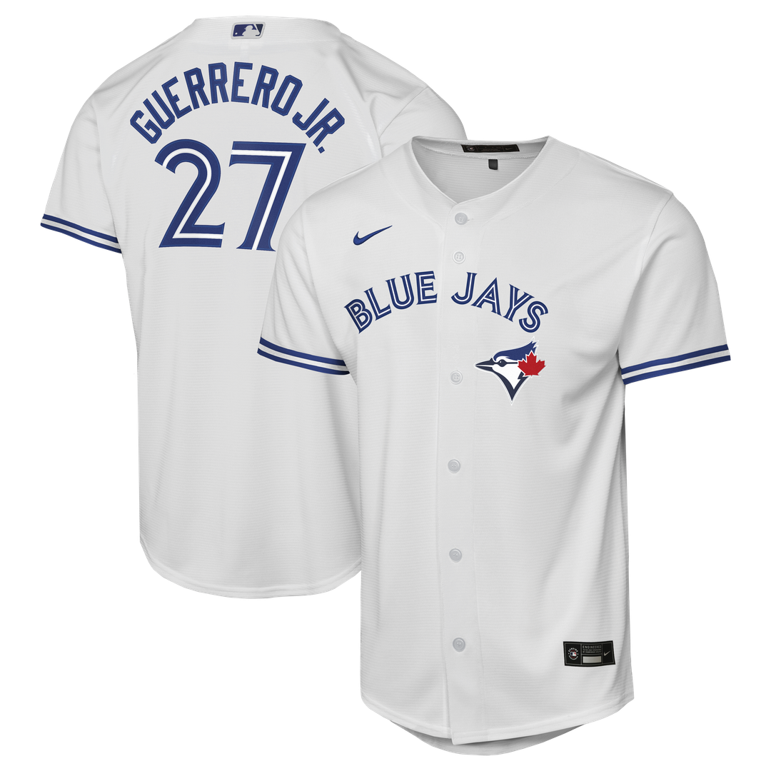 Toronto Blue Jays Vladimir Guerrero Jr. Nike Youth Home Baseline Jersey - White MLB Team Jersey Baseball Fan Apparel