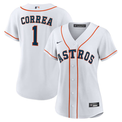Houston Astros Carlos Correa Nike Women's Home Replica Jersey - White MLB Team Jersey Baseball Fan Apparel