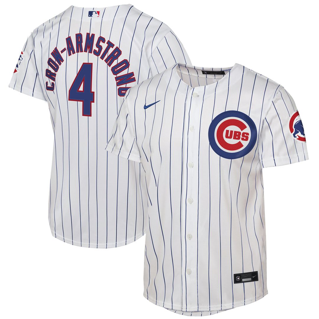 Chicago Cubs Pete Crow - Armstrong Nike Youth Alternate 2 Stadium Jersey - Light Blue MLB Team Jersey Baseball Fan Apparel