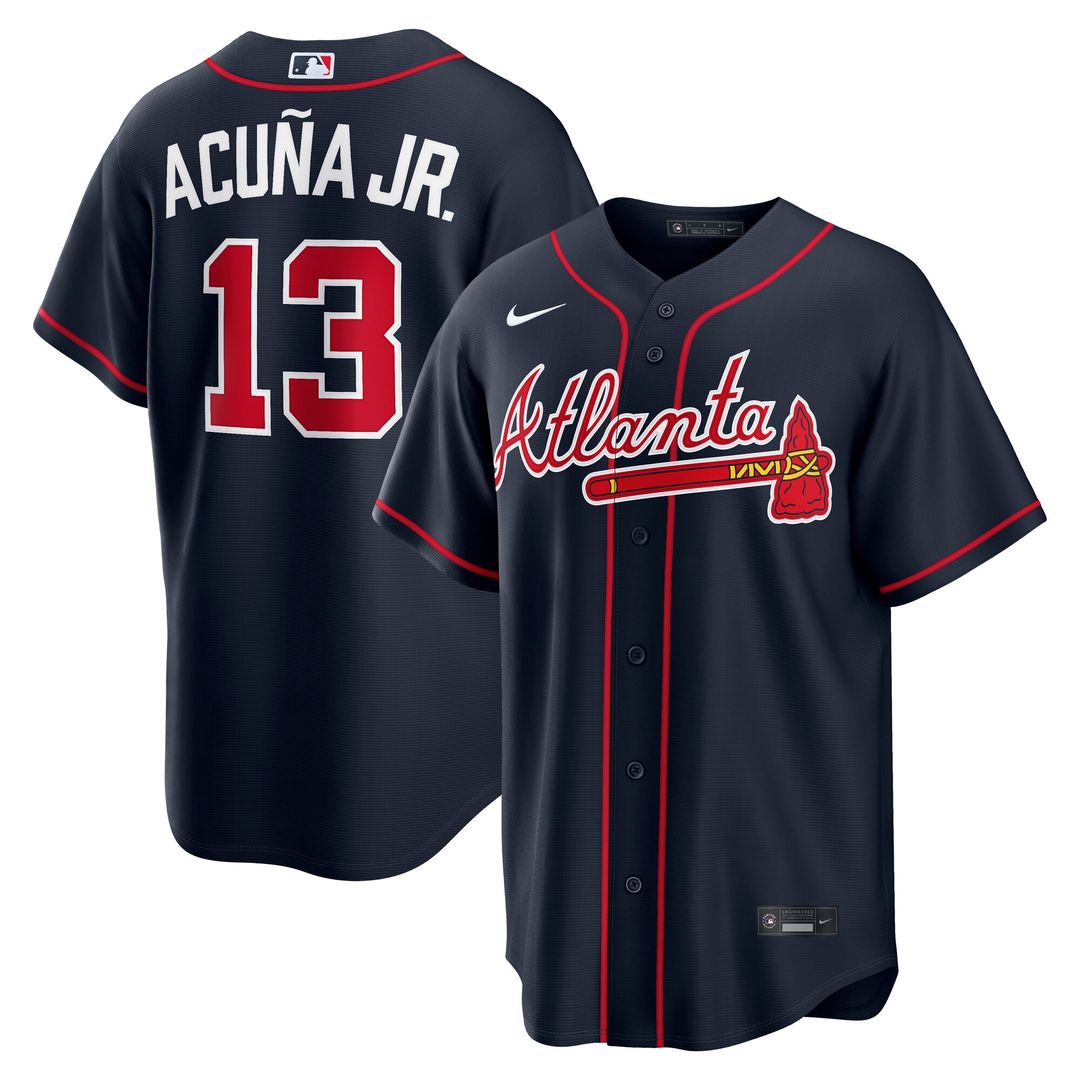 Atlanta Braves Ronald Acuña Jr. Nike Road Replica Jersey - Gray MLB Team Jersey Baseball Fan Apparel