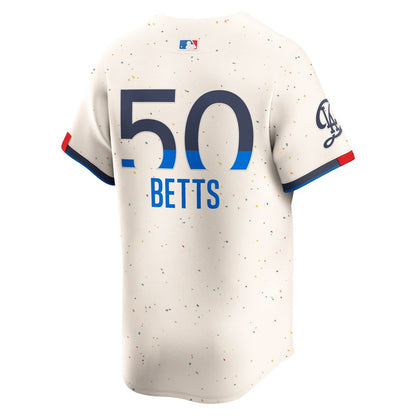 Los Angeles Dodgers Mookie Betts Nike City Connect Limited Player Jersey - Cream MLB Team Jersey Baseball Fan Apparel