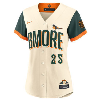Baltimore Orioles Pete Alonso Nike Women's 2026 City Connect Stadium Jersey - Cream MLB Team Jersey Baseball Fan Apparel