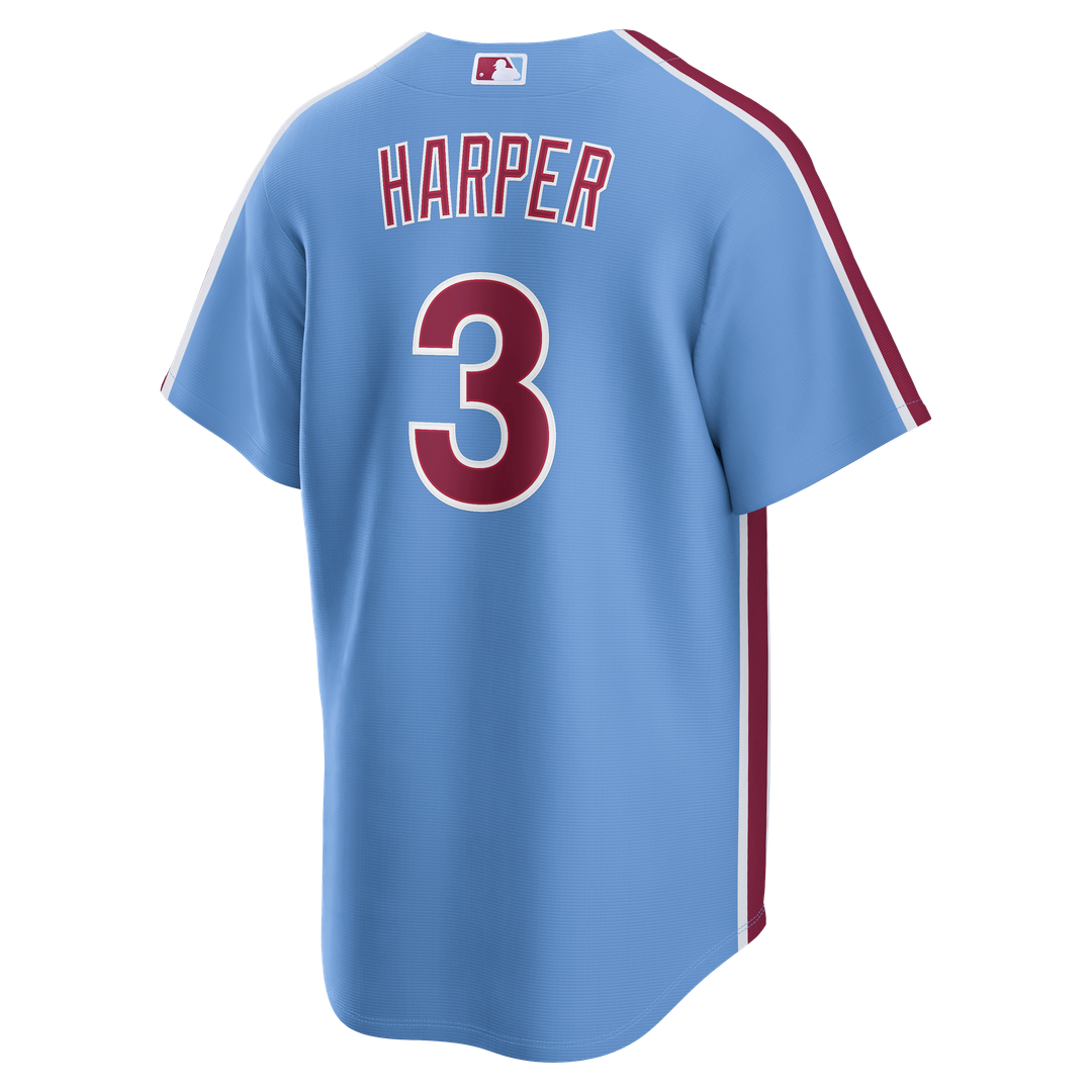Philadelphia Phillies Bryce Harper Nike Alternate Replica Jersey - Light Blue MLB Team Jersey Baseball Fan Apparel