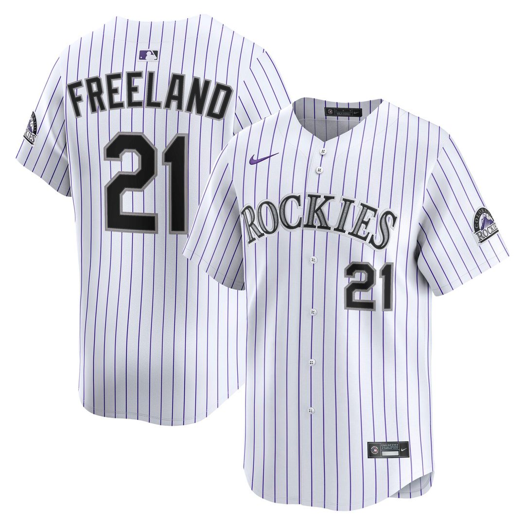 Colorado Rockies Kyle Freeland Nike Home Limited Player Jersey - White MLB Team Jersey Baseball Fan Apparel