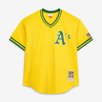 Athletics Mark McGwire Mitchell & Ness Authentic Batting Practice Jersey - Gold MLB Team Jersey Baseball Fan Apparel