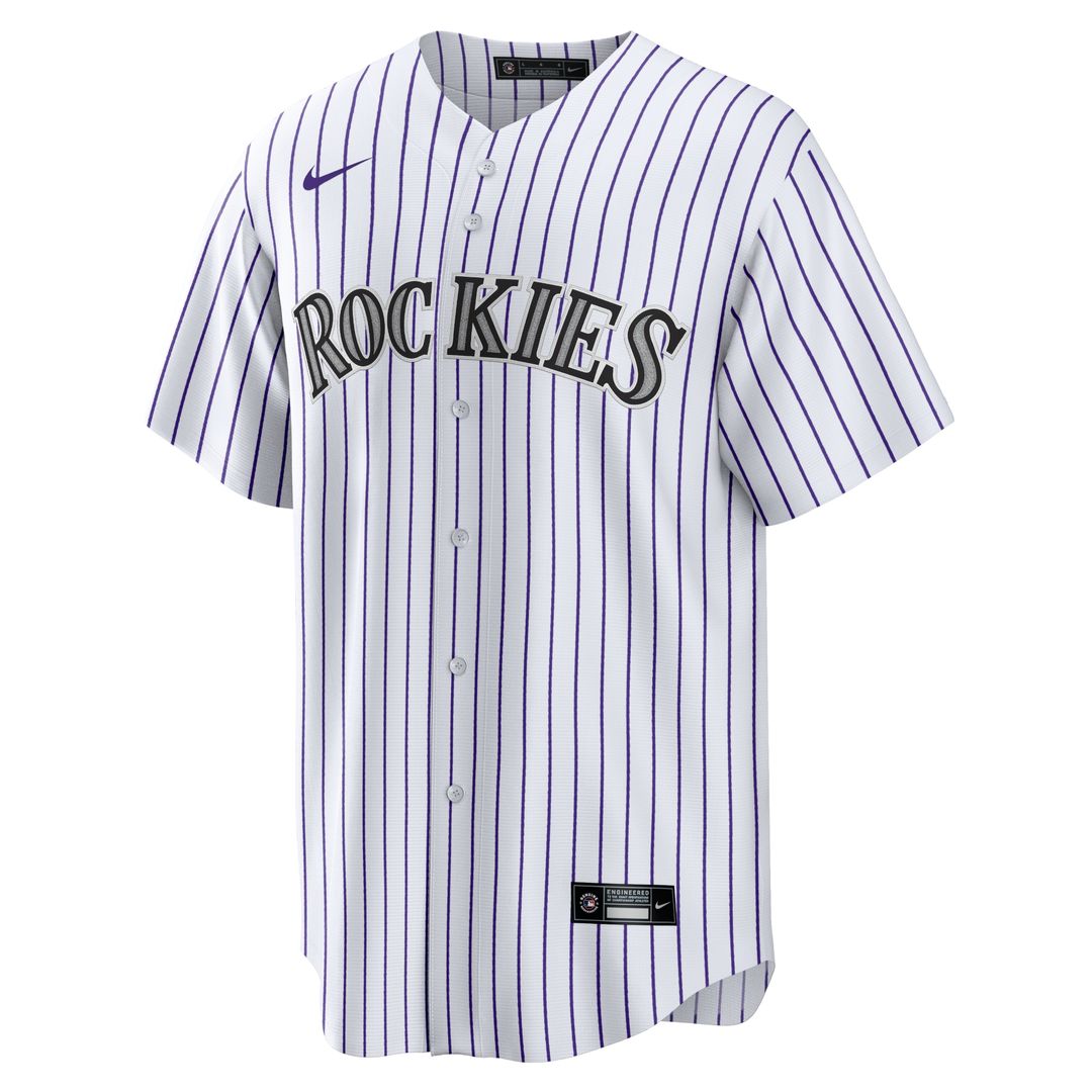 Colorado Rockies Kris Bryant Nike Replica Player Jersey - White/Purple MLB Team Jersey Baseball Fan Apparel