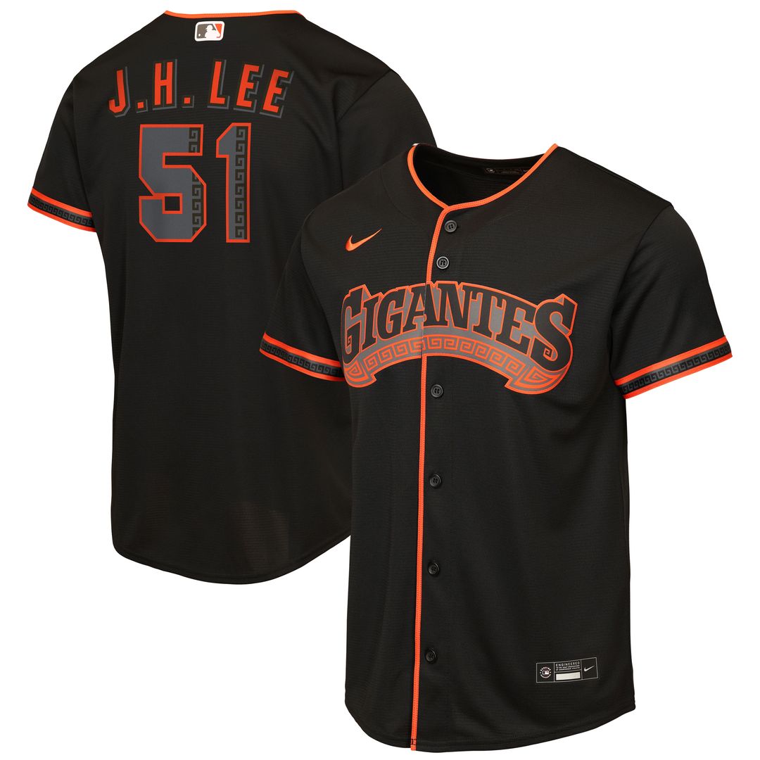 San Francisco Giants Jung Hoo Lee Nike Youth Alternate 2 Replica Jersey - Black MLB Team Jersey Baseball Fan Apparel