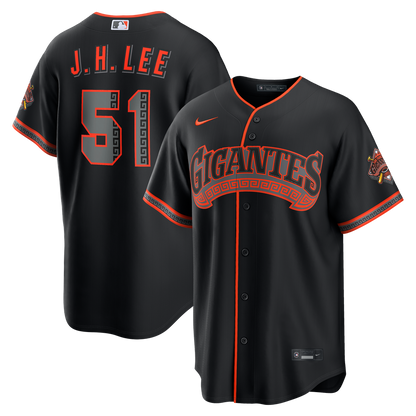 San Francisco Giants Jung Hoo Lee Nike Alternate Stadium Jersey - Black MLB Team Jersey Baseball Fan Apparel