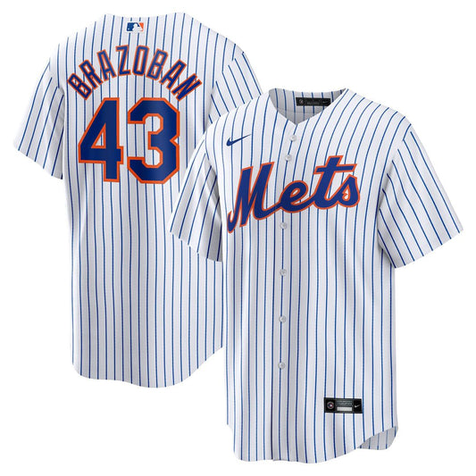 New York Mets Huascar Brazobán Nike Home Replica Jersey - White MLB Team Jersey Baseball Fan Apparel