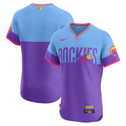 Colorado Rockies Nike 2025 City Connect Elite Jersey - Purple MLB Team Jersey Baseball Fan Apparel