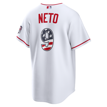 Los Angeles Angels Zach Neto Nike USA 250 Fourth of July Stadium Jersey - White MLB Team Jersey Baseball Fan Apparel