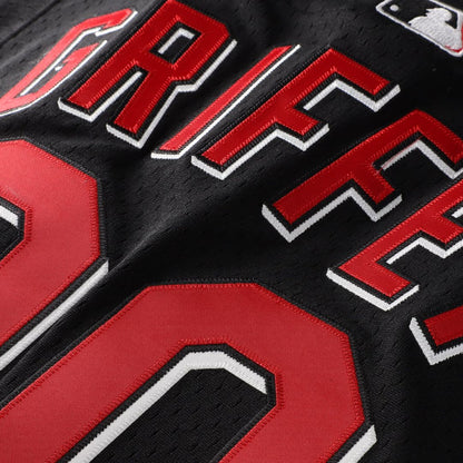 Cincinnati Reds Ken Griffey Jr. Mitchell & Ness Big & Tall Cooperstown Mesh Batting Practice Jersey - Black MLB Team Jersey Baseball Fan Apparel