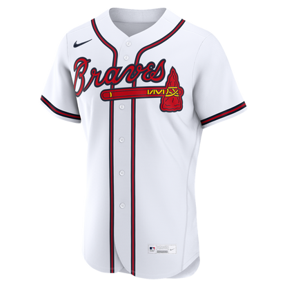 Atlanta Braves Nike Home Authentic Custom Jersey - White MLB Team Jersey Baseball Fan Apparel